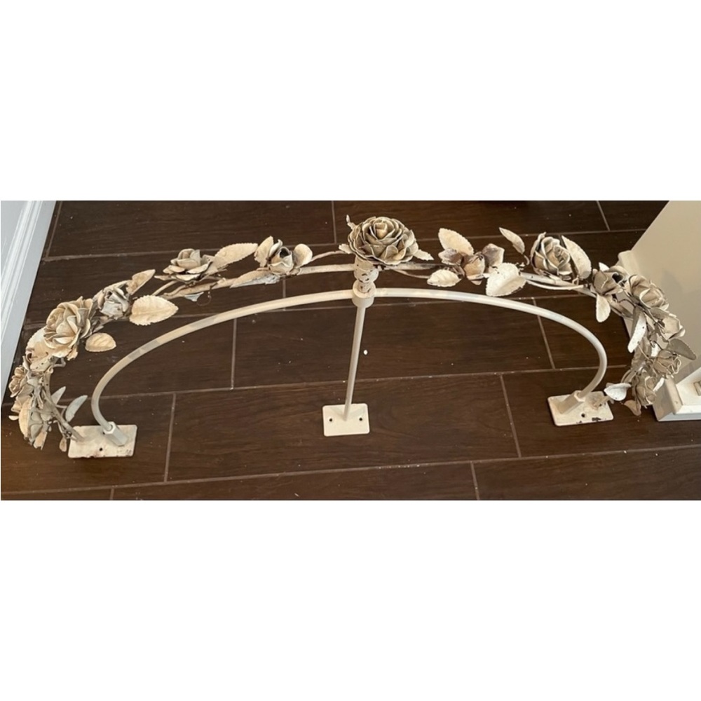 Ethan Allen Toile Shabby Chic French Country Curtain Rack